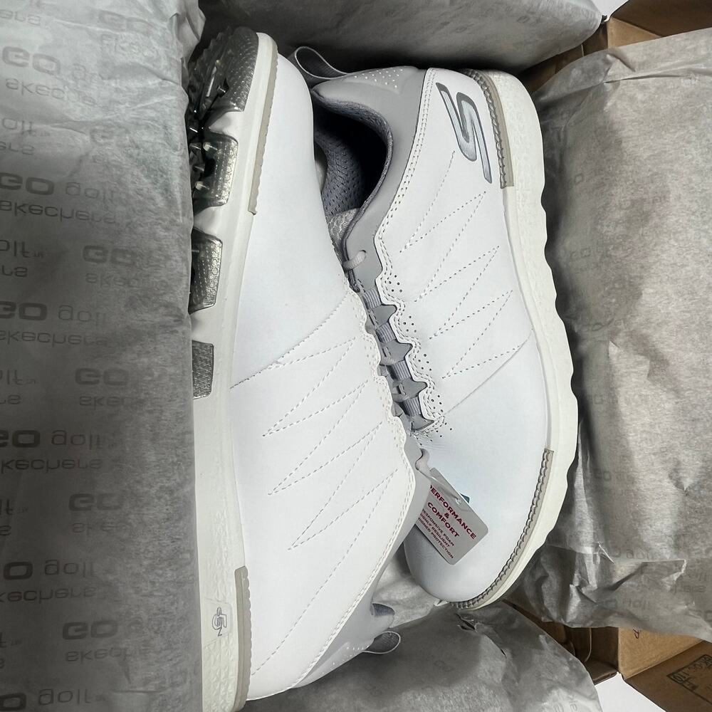 NEW Skechers Men's "Go Golf" White / Grey Waterproof Golf Shoes Orig Box SZ 8.5 - Picture 5 of 5